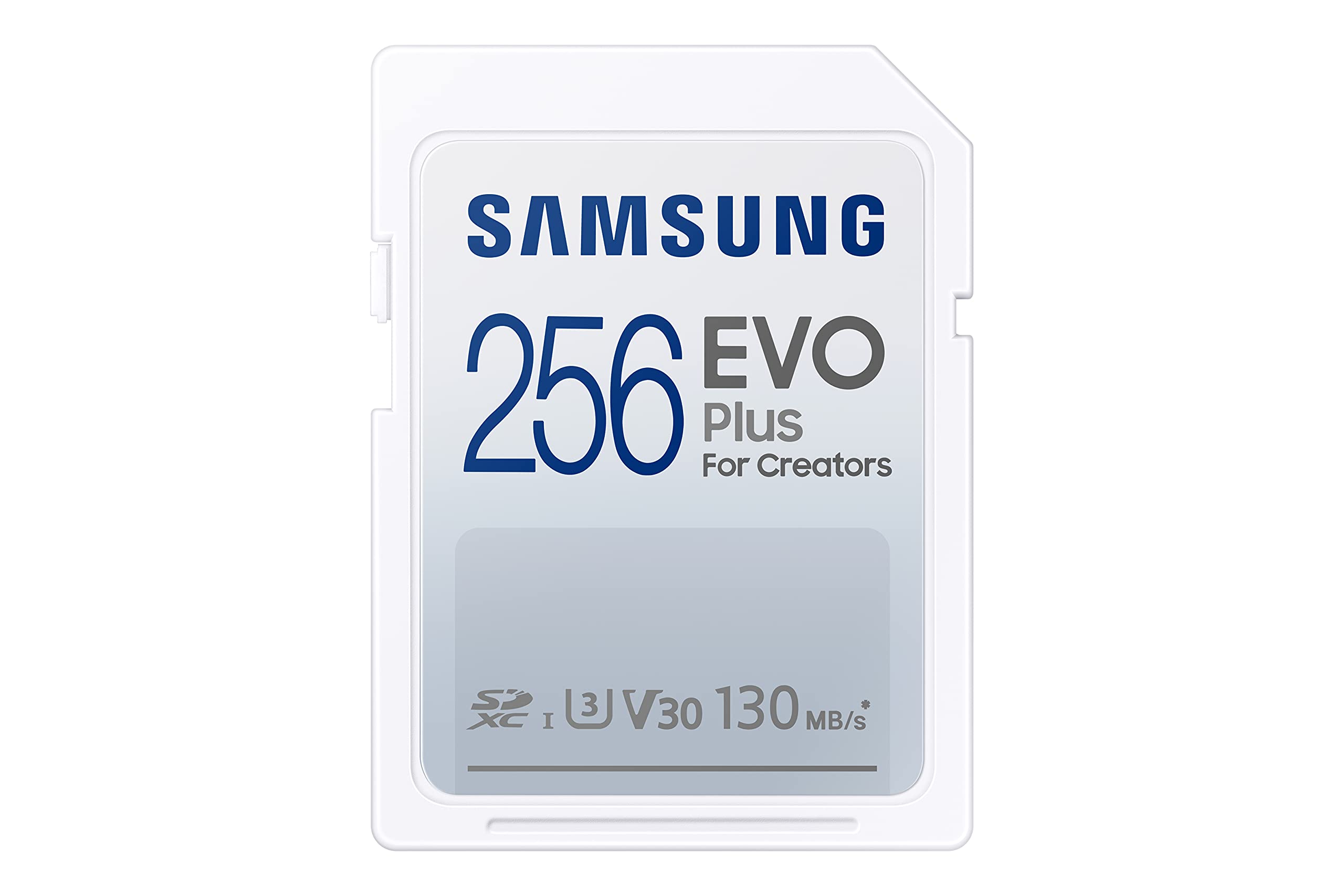 Photo 1 of Samsung EVO Plus Full Size 256GB SDXC Card 130MB/s Full HD & 4K UHD, UHS-I, U3, V30 (MB-SC256K/AM)