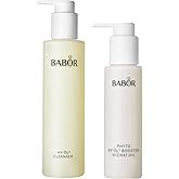 BABOR HY-OL Cleanser & Phyto HY-OL Booster Hydrating Set, Double Cleansing, Oil Cleanser and Makeup Remover Oil for Dull, Dry Skin