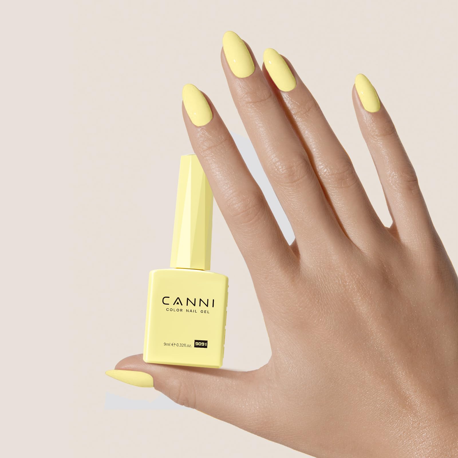 CANNI Yellow Gel Nail Polish, 1Pcs Light Yellow Gel Polish Bright Pastel Butter Yellow Color Nail Polish Gel High Gloss Soak Off U V Gel Nail French Nail Manicure Salon DIY - Image 5