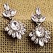 Art Deco Flapper Antique Vintage Style Diamond Rhinestone Dangle Earrings