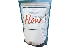 RELATIVE FOODS Organic Tapioca Flour (3lbs.) - Natural Food Thickener for Soups, Sauces, & Pies - Non-GMO, Vegan, Allergan & Gluten Free Tapioca Flour for Baking - Substitute Tapioca Powder for Corn Starch.
