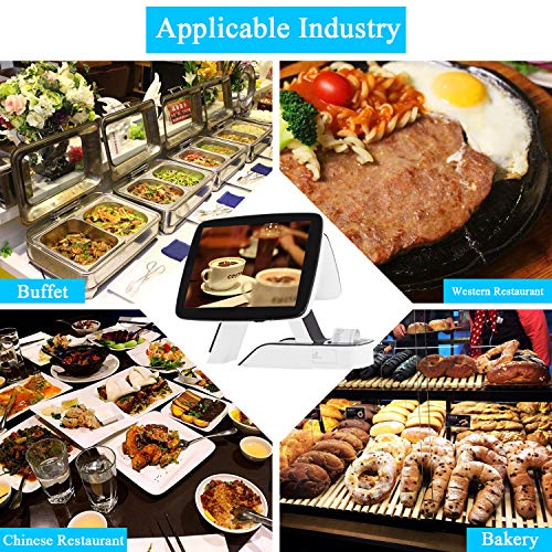 ZHONGJI Double Touch Screen All in one Retail Point of Sale System Cash Register pos syetem-Installed 58mmThermal Receipt Printer &80mm Thermal Printer, Cash Box for SMEs,Restaurant and Bars