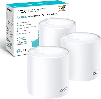 TP-Link Deco X20 AX1800 Mesh WiFi 6 System 3 Pack Whole Home Coverage 150+