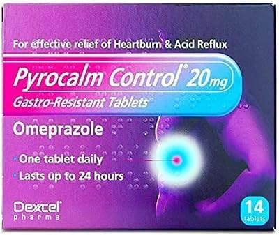 Pyrocalm Control Omeprazole 20mg Gastro-Resistant 14 Tablets Pack