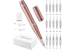 Permanent Eyebrow Makeup Tattoo Machine Kit With 15 pcs Cartridge Needles Microblading Supply for Eyebrow Lip Eyeliner Ombre 