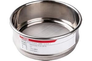Adamas-Beta φ10×4.5cm 18 Mesh 304 Stainless Lab Sieves Economy Test Sieve 304 Stainless Steel Wire Cloth（1mm）