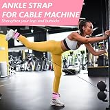flintronic Ankle Straps for Cable Machine with Double D-Rings Neoprene view 6