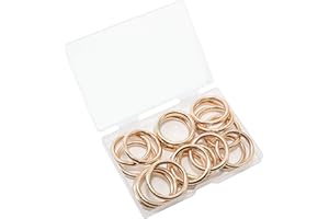 Adyoney 20 Pcs 1 Inch Gold Circular Welded Round Rings, Seamless Round Ring, Zinc Circular O-Ring, Suitable for Decoration, Bags, Belts, DIY