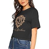 Jonas Brothers Shirt Womens Crop Top Blouse Dew Navel Tshirt Short Sleeve Slub Cotton