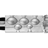 Egg Sinker Mold with 5 Cavities and 2 Pull Pins | Fishing Weight Mold for Making 1 oz, 2 oz, 3 oz, 4 oz and 5 oz Egg Sinkers
