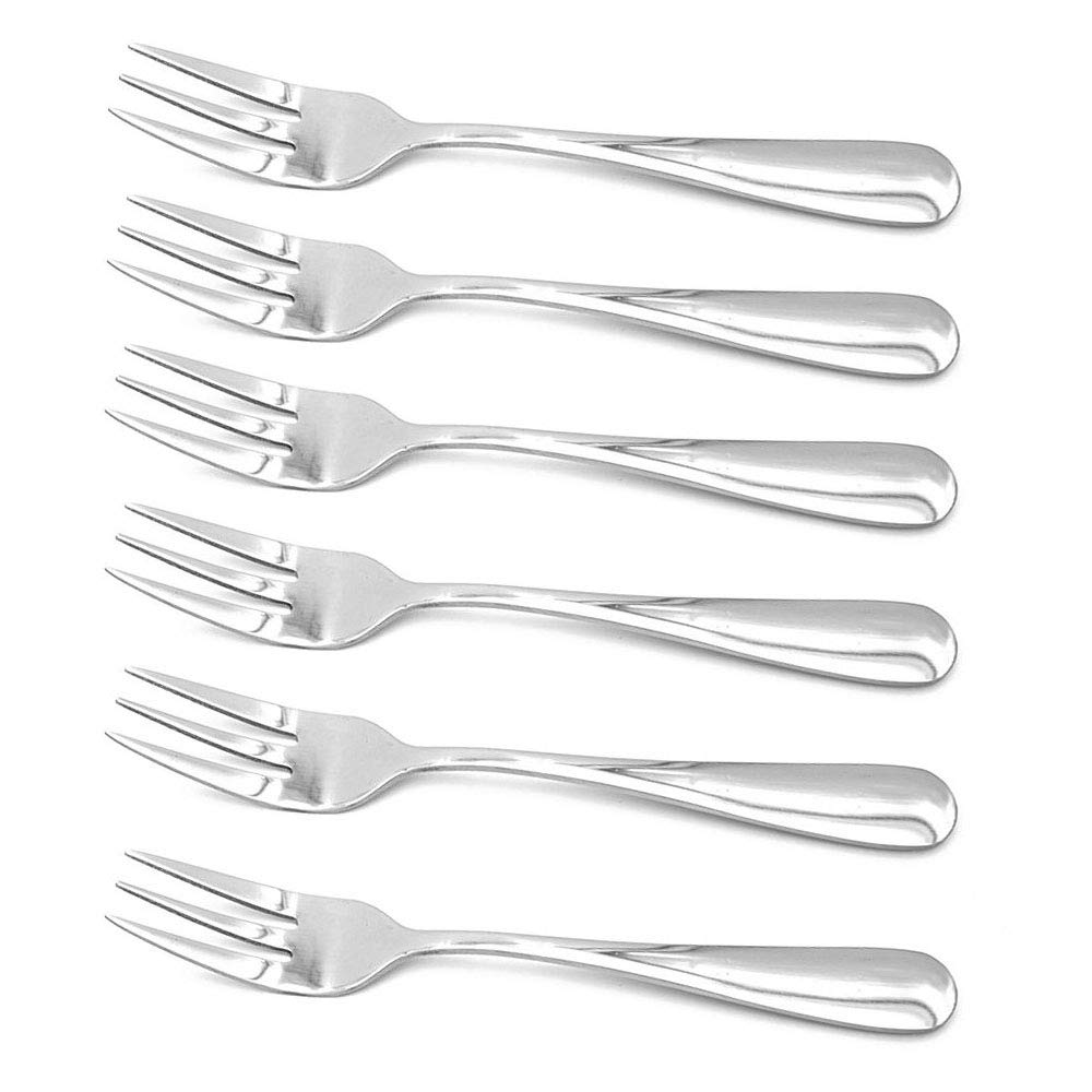 YFOX 6 Pieces of Stainless Steel Fork Cake Fork Fruit Fork can be Washed by Dishwasher