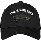Soft Baseball Cap Manatee Embroidery Ocean and Sea Life Manatee Embroidery Cotton Dad Hats for Men & Women