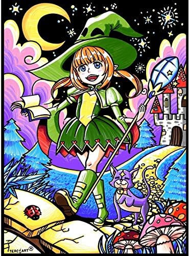 LAMINA PARA COLOREAR con caja de rotuladores. Manga brujita: Amazon.es: Hogar
