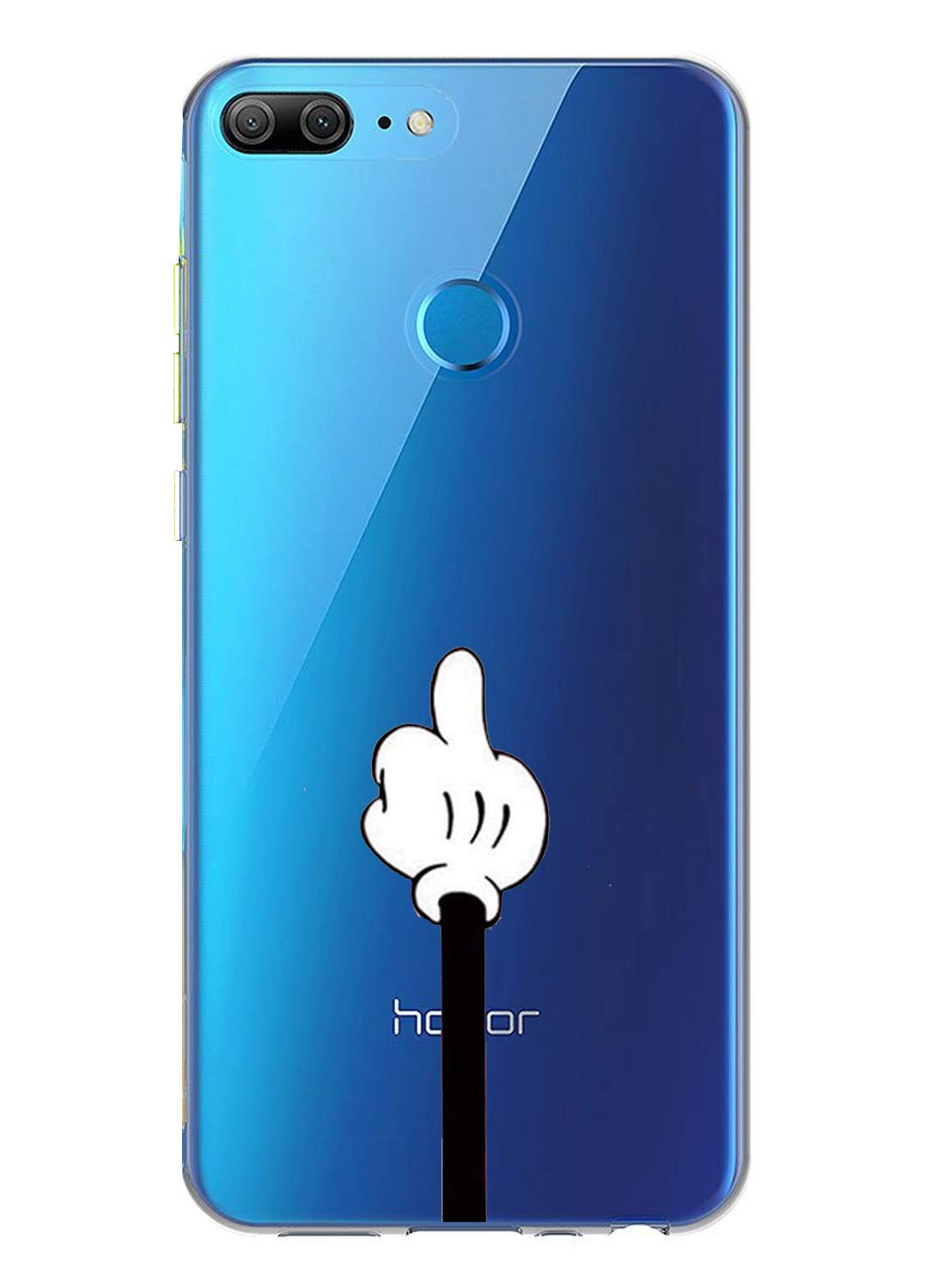 Oihxse Compatible for Huawei Honor 9 lite Case,Ultra-Thin Crystal Clear with Fashion Pattern Soft TPU Silicone Bumper [Support Wireless Charging] Shockproof Protective Phone Cover-Finger