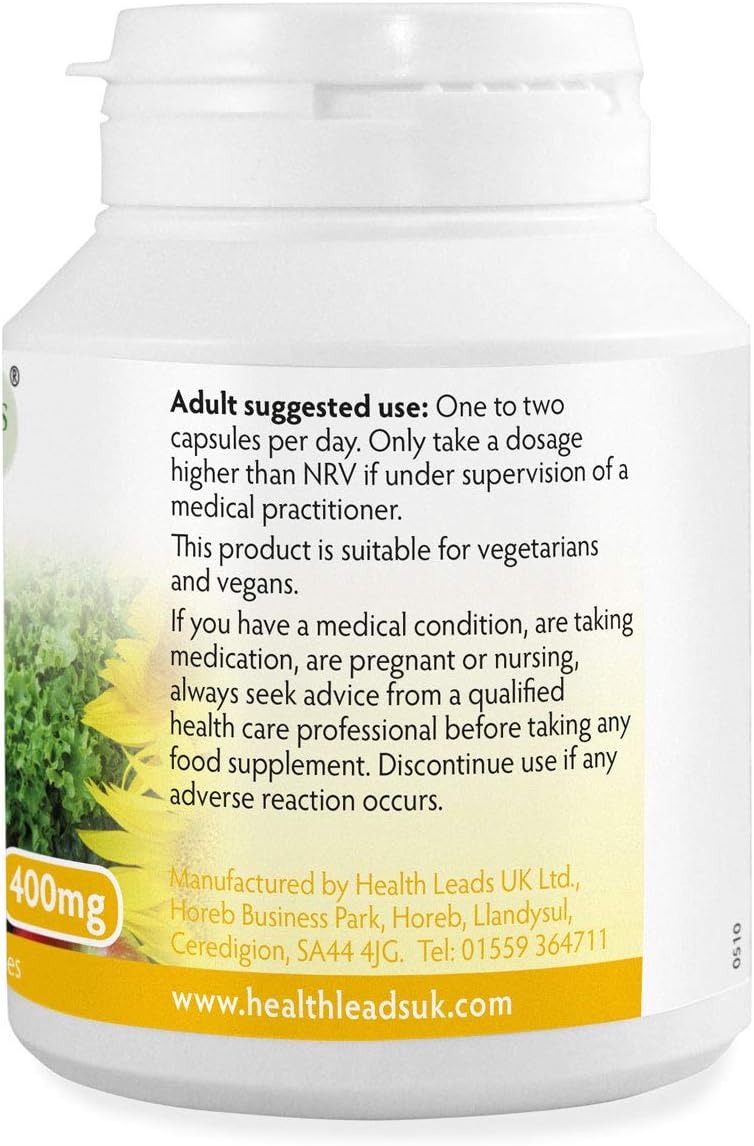 Vitamin B5 (Pantothenic Acid) 400mg x 90 Capsules (Magnesium Stearate Free), 90 count (Pack of 1) - Image 4