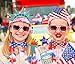 36 Ct Fourth of July Photo Booth Props - 4th of July Patriotic Red White Blue Party Supplies Decorations