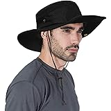 PanPacSightPanPacSight Fishing Sun Bucket Hat Mens UV Protection Wide Brim Outdoor Boonie Safari Beach Hiking Golf Cap