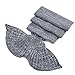 LAGHCAT Mermaid Tail Blanket Crochet Mermaid Blanket for Adult, Soft All Seasons Sleeping Blankets, Classic Pattern (71
