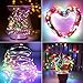 Pobon Solar String Lights Outdoor, 4 Colors Starry Lights 100 Led 33' Waterproof Copper Wire Fairy Ambiance Lighting with 2 Modes for Garden, Patio, Wedding, Christmas Party and Holiday Decoration