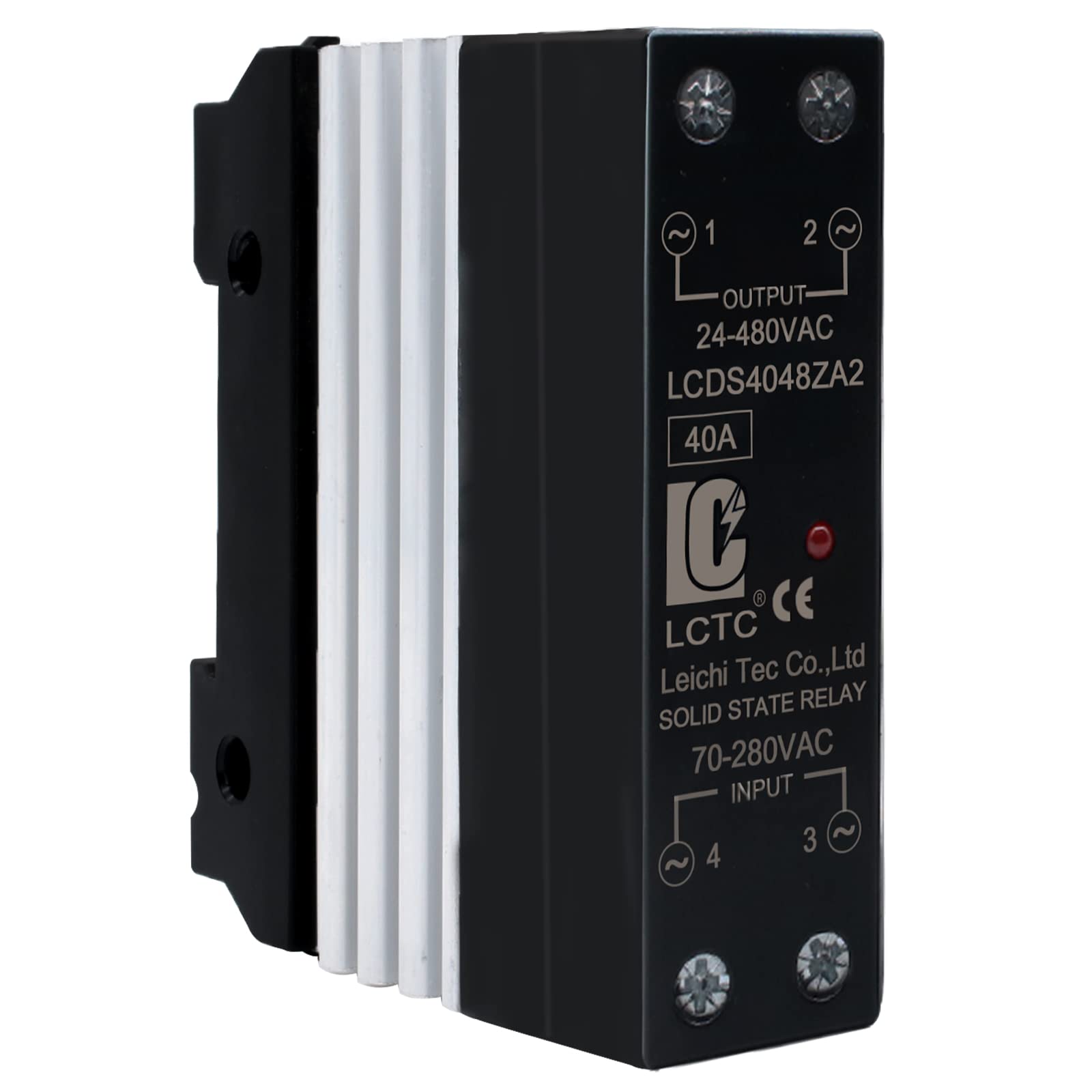Photo 1 of LCLCTC 120VAC Solid State Relay Din Rail AC to AC (Input 70-280V AC Output 24-480V AC) with Heat Sink Optocoupler, 40A(AC to AC 40A)