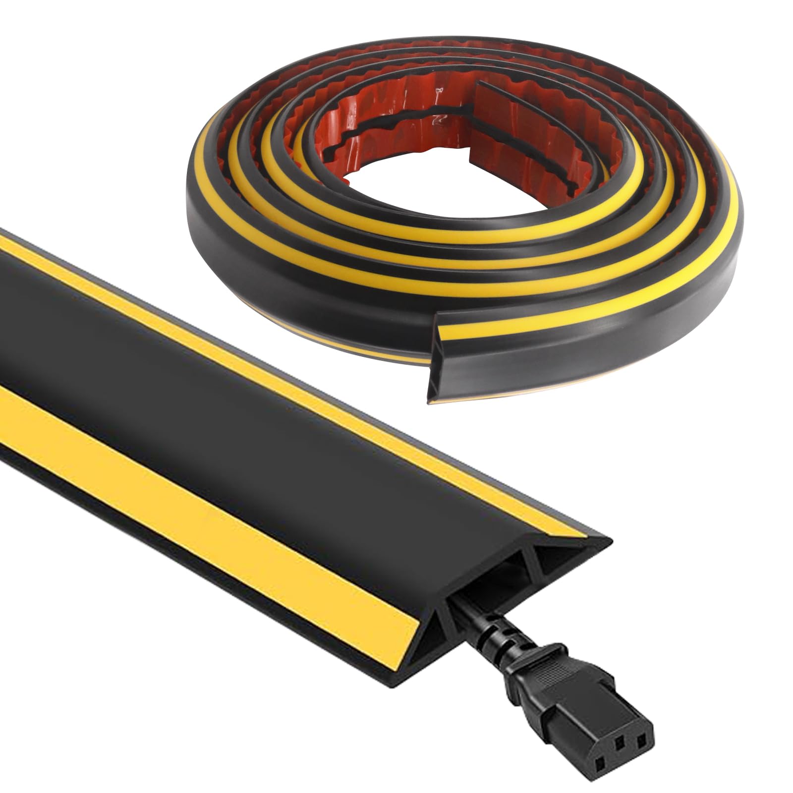 Beowanzk Cable Tidy, Wire Tidy, Cable Cover, Outdoor Cable Protector, Cable Trunking, Cable Hider, Outdoor Cable, Trunking for Electric Cables 3M (Black)