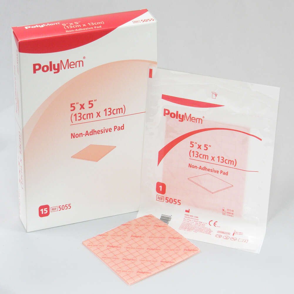 PolyMem NonAdhesive Wound Dressing, Sterile, Foam, 5' X 5' Pad, 5055 (Box of 15