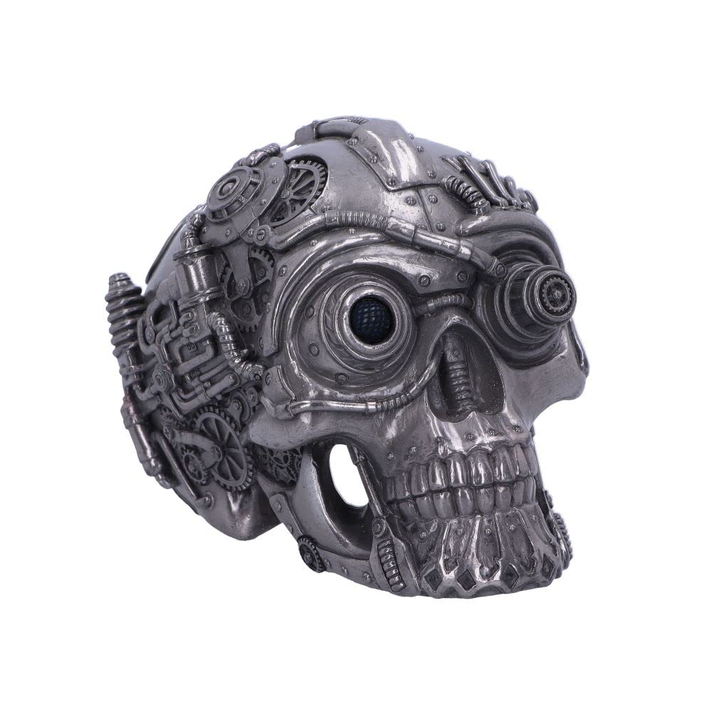 Nemesis Now Cybertron Skull, Silver, 16.5cm