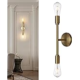 Phansthy 2 Light Bathroom Wall Sconce Antique Bronze Dual Light Indoor Industrial Wall Light Fixture for Hallway Kitchen Rest