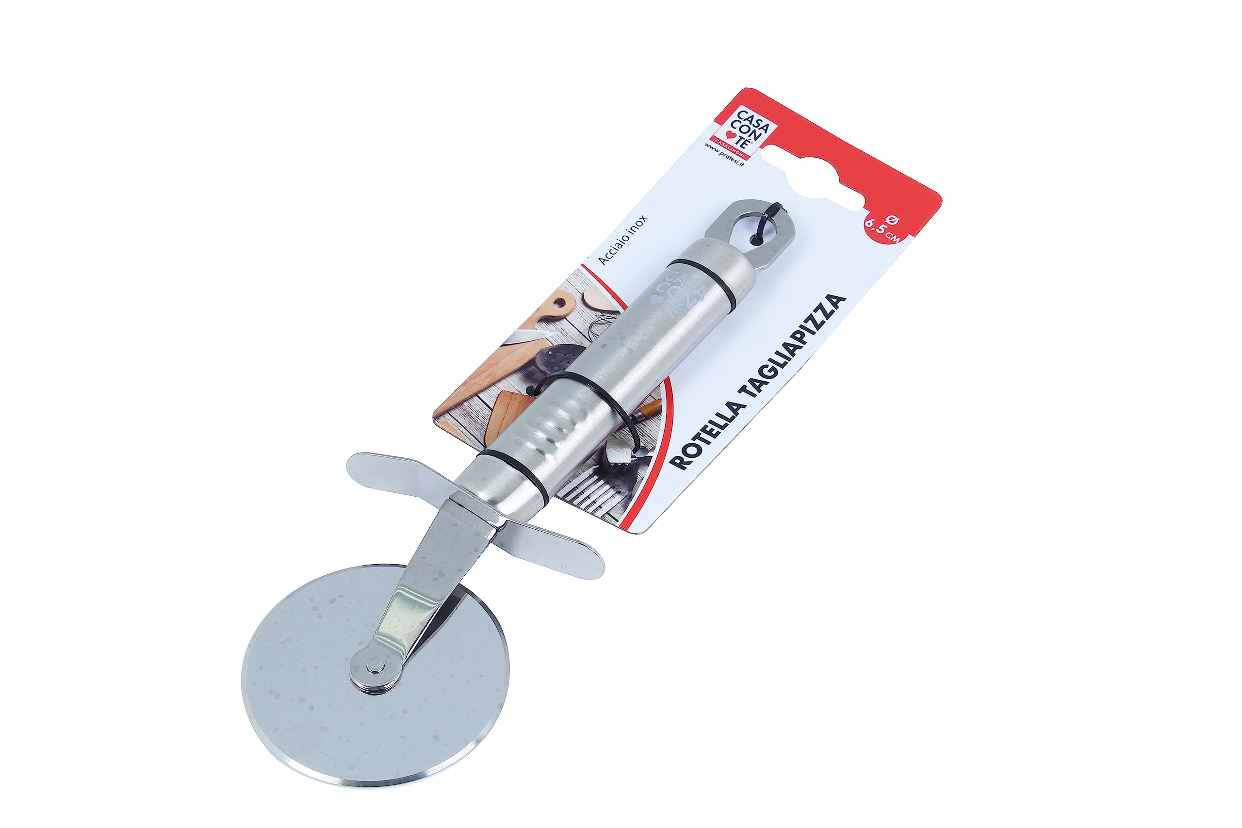 PRATESI 93026 Pizza Cutting Wheel D.6.5, Polyester, Black