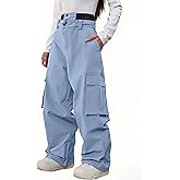 YEEFINE Men and Women's Snow Snowboard Pants Loose Fit Insulated Waterproof Unisex Baggy Cargo Ski Pants Bibs Warm Winter