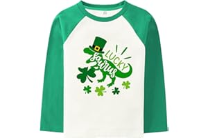 CHIPELER Toddler St Patricks Day T-Shirt Boys Girls Lucky Irish Shamrock Paddy's Day Graphic Tees Tops 2-7 Years