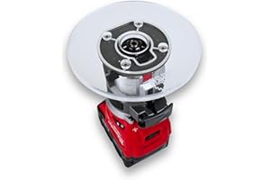 WOOD GRAIN JUNKIE WOOD GRAIN JUNKI® TrimFit Pro® Round Router Base Plate Compatible with Milwaukee M18 FUEL 2723-20 Compact Router, Pre-Drilled, 6" Diameter, 3/8" Thick Acrylic, Router Accessory Made in USA