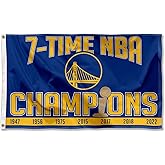 Golden State Warriors 7 Time Basketball Champions Large Banner Flag