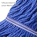 BPG Cotton Easy Wring Saddle Mop Head Refill, Heavy Duty Looped-End String Swinger Style Replacement Mop Head, For Home, Commercial, and Industrial Use (Blue)