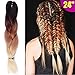 Silike 24'' Jumbo Braid Crochet Hair Afro Jumbo Braiding Hair Extensions For Women(Black/Brown/613)