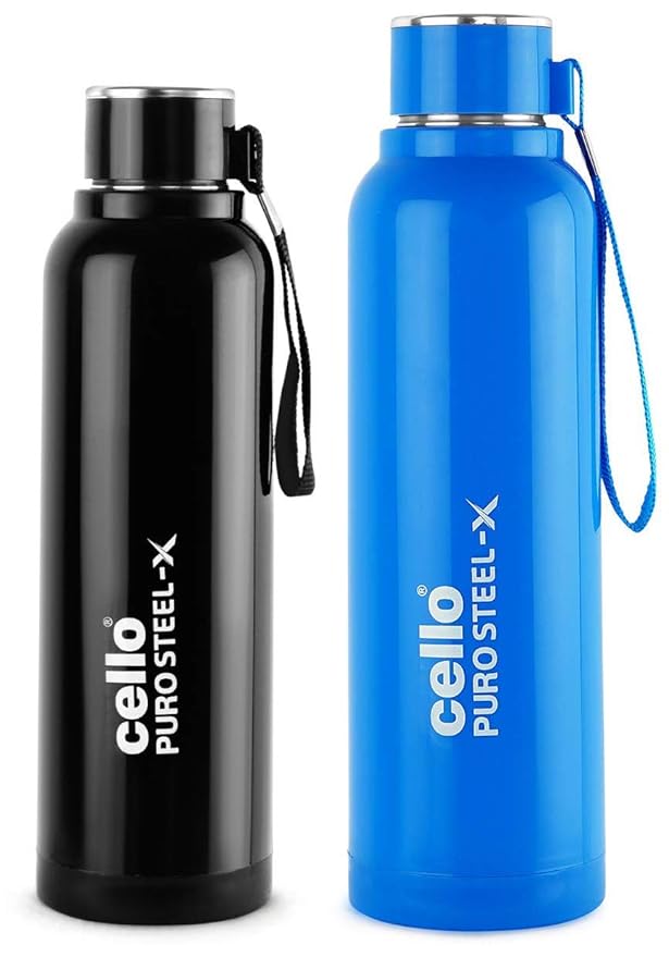 Buy Cello Puro SteelX Benz Stainless Steel Inner Insulated Bottle, 900