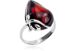 Ian and Valeri Co. Cherry Amber Sterling Silver Ring