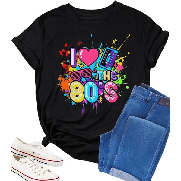 80's Shirt for Women Vintage 80s Music Graphic Tshirt 80's Party