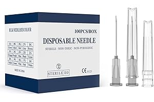 22 Gauge 1.5 Inch Needle, Individually Wrapped, 100 PCS Luer Lock Needles Industrial Dispensing Accessories(22G 1.5-Inch)