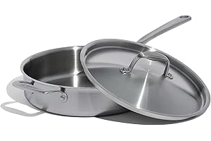 Made In Cookware - 3.5 Quart Stainless Steel Saute Pan - 5 Ply Stainless Clad - Professional Cookware - Induction Compatible 