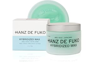 Hanz de Fuko Hybridized Wax – Premium Men’s Hair Styling Wax for a Medium Hold, Satin Shine Finish – Perfect Product for Medium Length Hairstyles, Works for All Hair Types – 2 oz, Travel Size