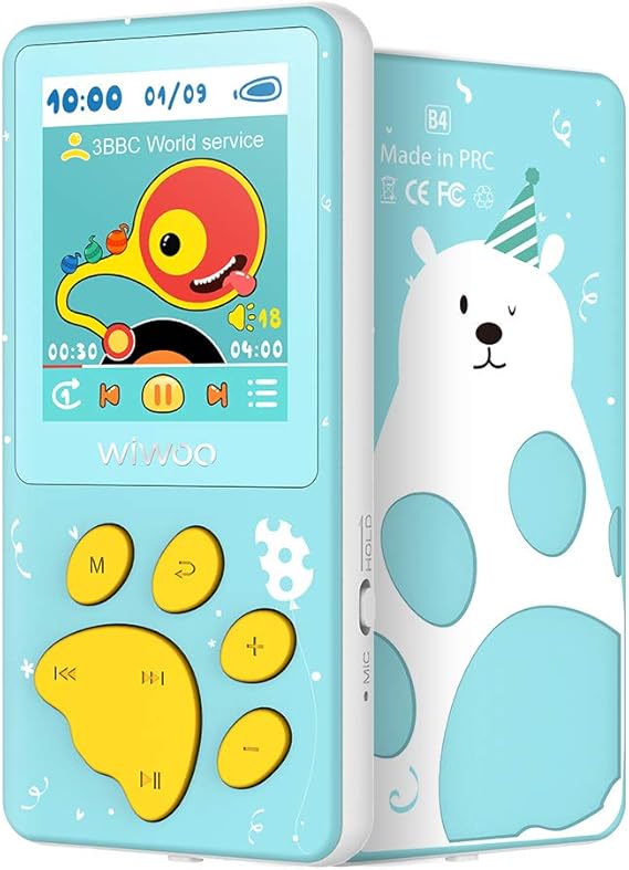 Wiwoo Kids MP3 Player Cartoon Bear Paw Design Music Amazon.co.uk
