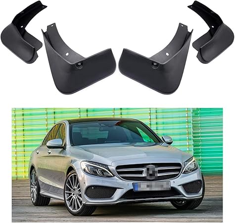 Amazon Moertifei 自動車マッドガード フェンダー マッドフラップ スプラッシュガード メルセデスベンツ Cクラス C300 Sport 4matic C400 Sport 4matic C450 Amg 4matic 15 16 17 18 19 セダン マッドガード 車 バイク
