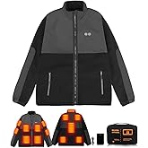 Heated Jacket,Fleece Mens Heated Jacket With Battery Pack Included 7.4V,Heated Jackets For Women For Men Heated Coat