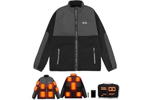 YOTTJACKY Heated Jacket,Fleece Mens Heated Jacket With Battery Pack Included 7.4V,Heated Jackets For Women For Men Heated Coat