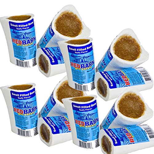 Redbarn - Small Beef Filled Bone, Net Weight. (3.5 Ounce), Promote Dental Health ( 10-Pack )