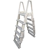 Confer Plastics 7000X Eliminator A-Frame Pool Ladder | Made in USA | Adjustable 48&ndash;54 in | Lockable Outer Steps | Heavy-Duty, Stable, Easy-Climb Design