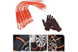 NOGCAW Upgrade Reusable Anti Snow Chains, 2025 New Universal Car Winter Tire Wheels Chain, Adjustable Portable Plastic Non-Slip Cable Tie for Ice Snow Mud Sand Mountain Road Climbing (20)