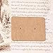 AKOAK 100 Pcs 2.5 x 3.5 Cm Brown Kraft Paper Earring Display Hang Cards Ear Studs Display Hang Tag