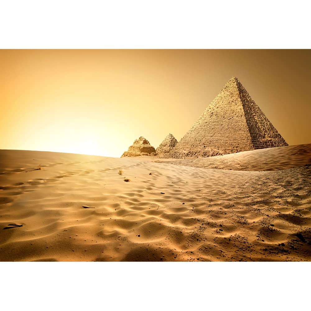 Aoihrraan 3x2m Egypt Pyramids Backdrop Wild West Desert Sunset Ancient Egyptian Tourist Attractions Photography Background Archaeology Travel Theme Party Video Shoots Portrait Photo Studio Props